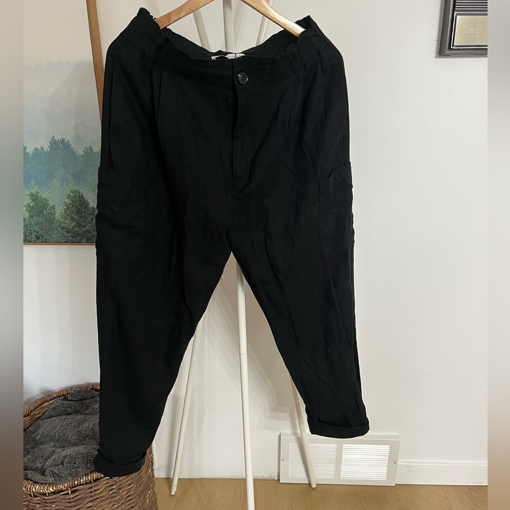 Zara Linen Cargo Pants
